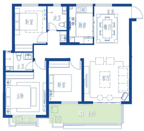 御山河142㎡三室全能戶型，限時(shí)優(yōu)惠98萬