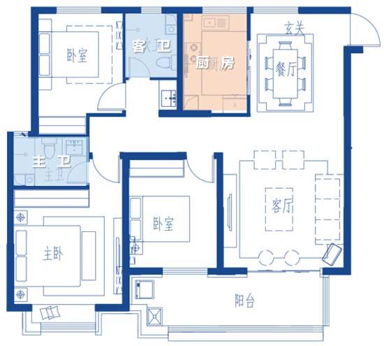 御山河142㎡三室全能戶型，限時(shí)優(yōu)惠98萬