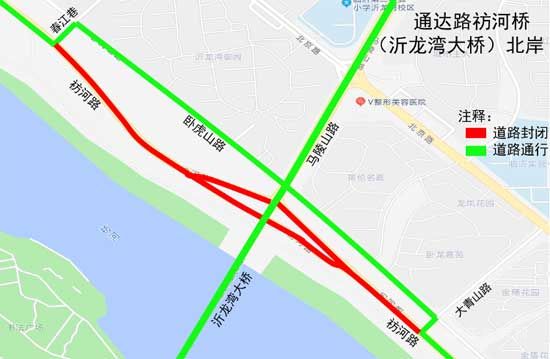 關(guān)于通達(dá)路祊河橋（沂龍灣大橋）兩岸立交改造施工的通告